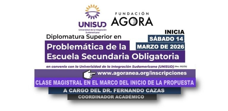 DISFRUTE EN VIDEO LA CLASE MAGISTRAL PREVIA AL INICIO DE LA DIPLOMATURA CON UNISUD