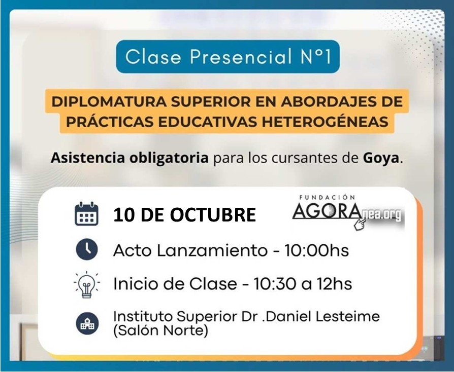 Acto de apertura y primera clase Presencial de la Diplomatura de Extension Universitaria en Abordajes de Prácticas Educativas Heterogéneas en Goya